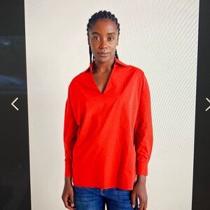 Scarlet Popover Poplin Blouse Ruti NWT
